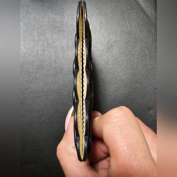 TORY BURCH Card Case Multicolor Leather Enamel Card Holder - Picture 7 of 12